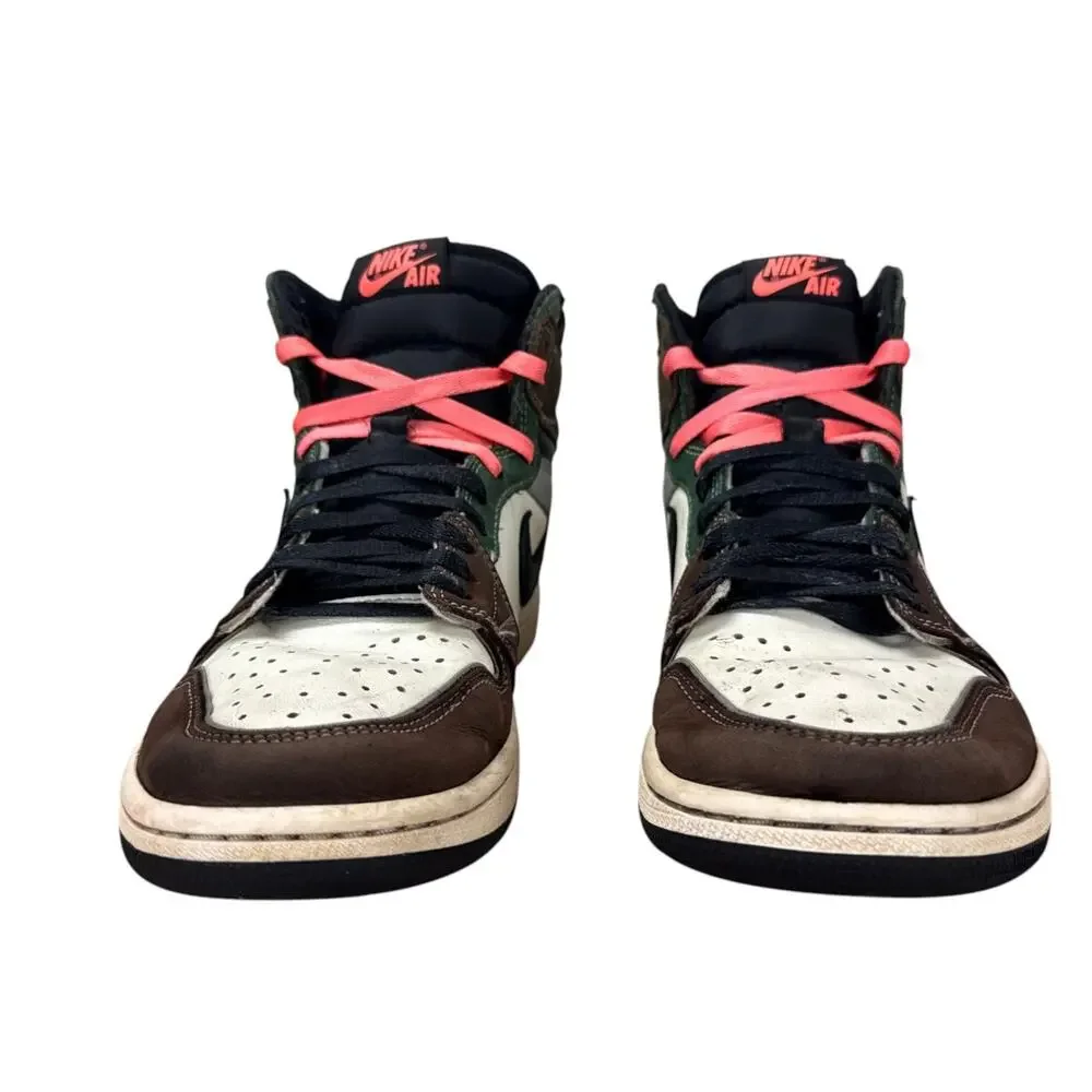 Nike Air Jordan 1 High OG Hand Crafted Size 10 Brown Green Multi DH3097-001